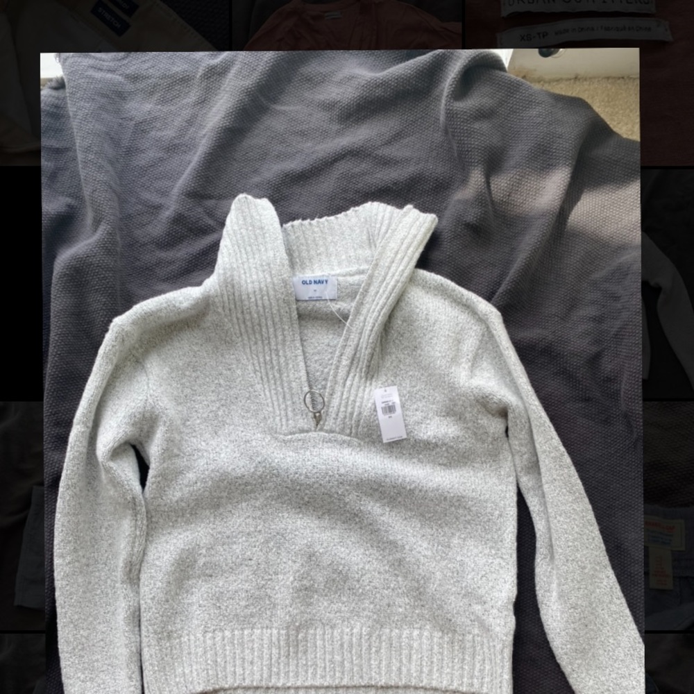 Old navy knit quarter zip